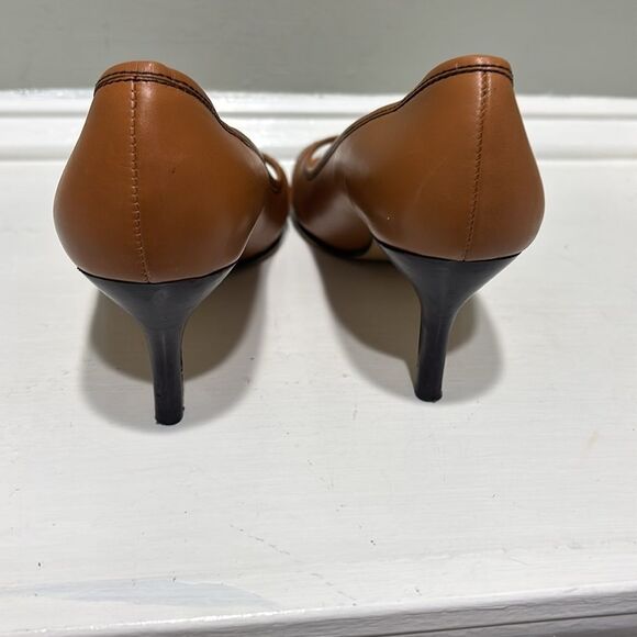 Karen Scott Open Toe Brown Women’s Mid-Heel Dress Shoe -size 9 - Picture 5 of 6
